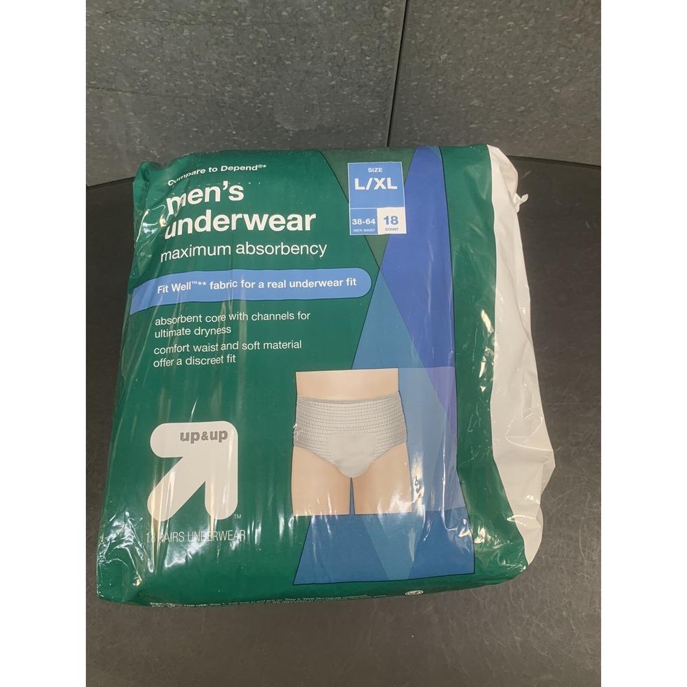 New And Sealed Up & Up Men's Disposable Underwear-L/XL